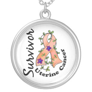 Uterine Cancer Survivor 15 Silver Plated Necklace