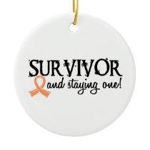 Uterine Cancer Survivor 18 Ceramic Ornament