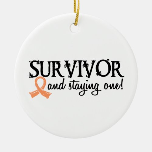 Uterine Cancer Survivor 18 Ceramic Ornament