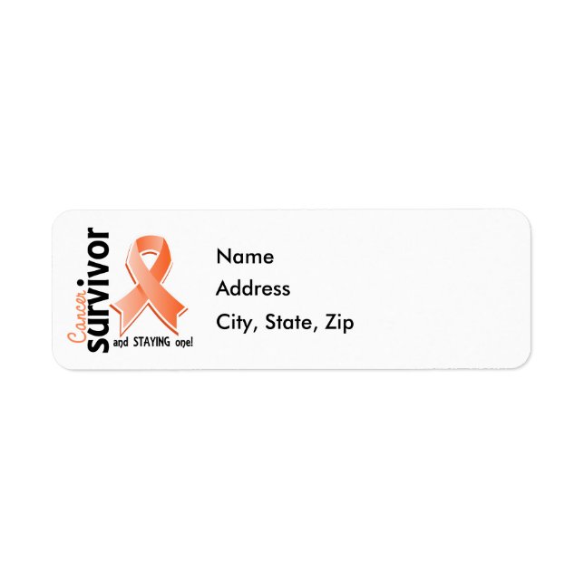 Uterine Cancer Survivor 19 Label (Front)