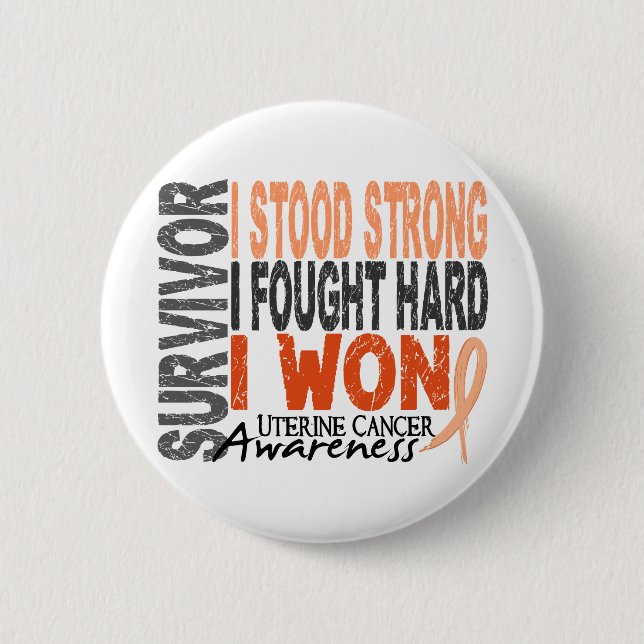 Uterine Cancer Survivor 4 Button (Front)