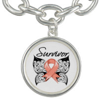 Uterine Cancer Survivor Butterfly Bracelet