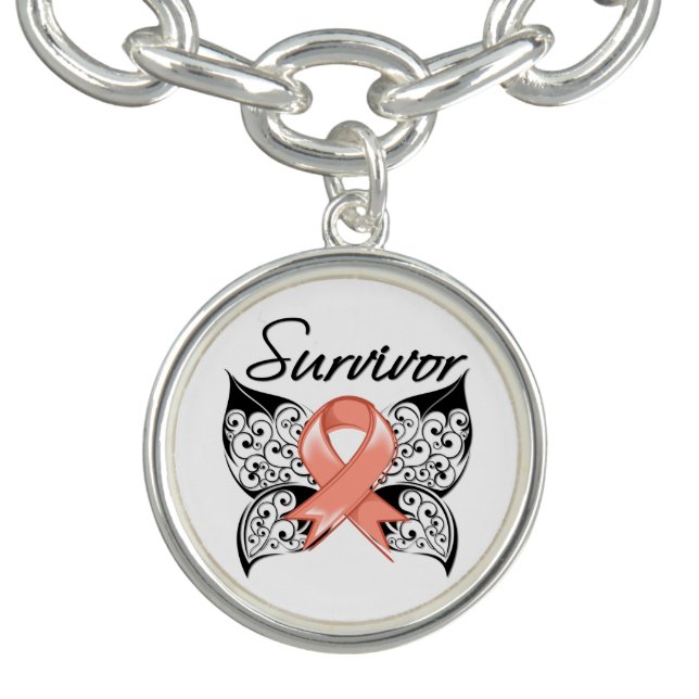 Uterine Cancer Survivor Butterfly Bracelet (Design)