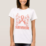 Uterine Cancer Survivor Butterfly T-Shirt