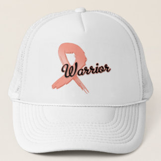 Uterine Cancer Warrior Grunge Ribbon Trucker Hat