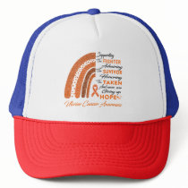 Uterine Cancer Warrior Supporting Fighter Trucker Hat