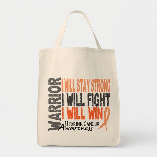 Uterine Cancer Warrior Tote Bag (Front)