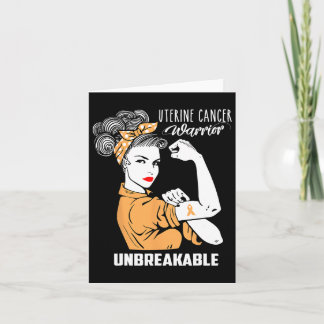 Uterine Cancer Warrior Unbreakable Awareness Gift  Card