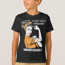 Uterine Cancer Warrior Unbreakable Awareness Gift  T-Shirt