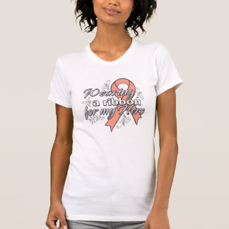 Uterine Cancer Wearing a Ribbon for My Hero T-Shirt