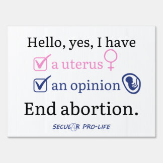 Uterus and Opinion Sign