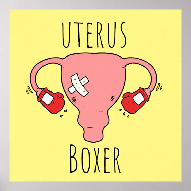 Uterus Boxer / Uterus Puns / Uterus Jokes Poster | Zazzle