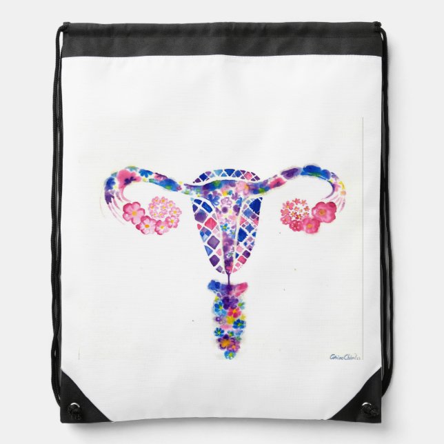Uterus Drawstring Bag (Front)