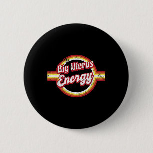 Uterus Energy Retro Feminist Woman's Button