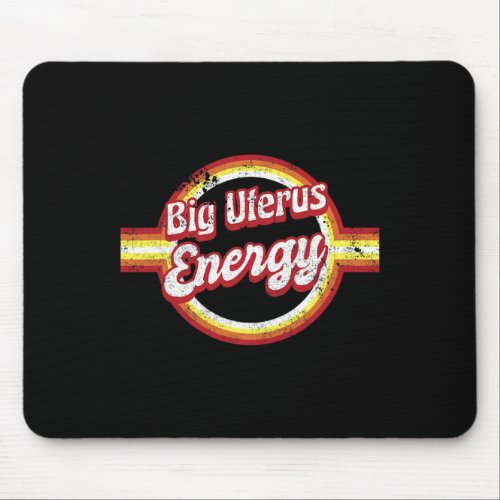 Uterus Energy Retro Feminist Womans  Mouse Pad