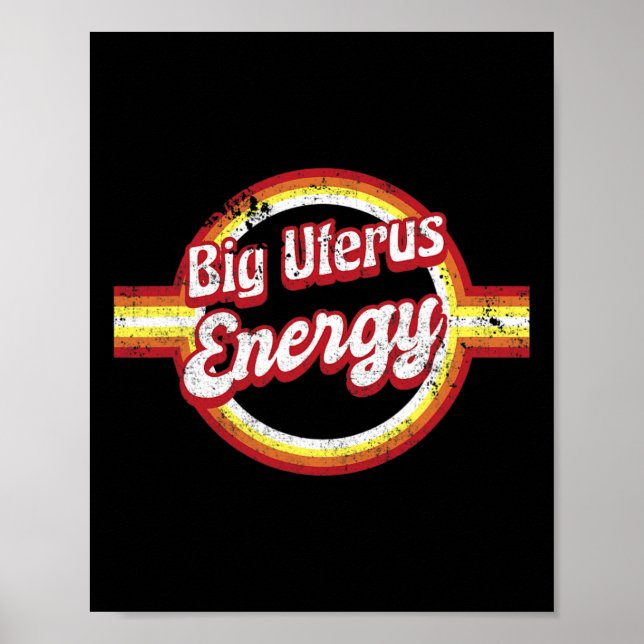 Uterus Energy Retro Feminist Woman's  Poster (Front)