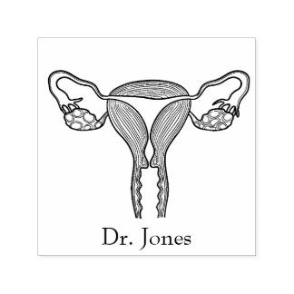 Uterus, Human Organs Self Inking Rubber Stamp