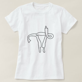 UTERUS MIDDLE FINGER CUSTOMIZABLE ADD OWN PHRASE T T-Shirt