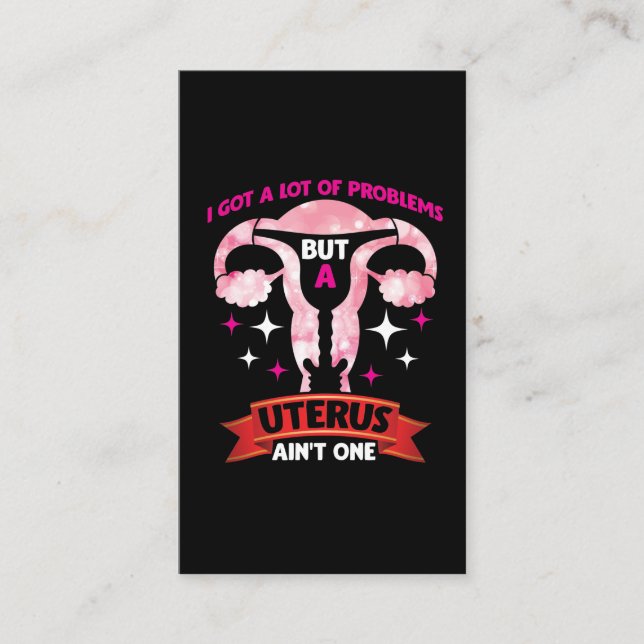Uterus Removal Hysterectomy Surgery Survivor Business Card (Front)