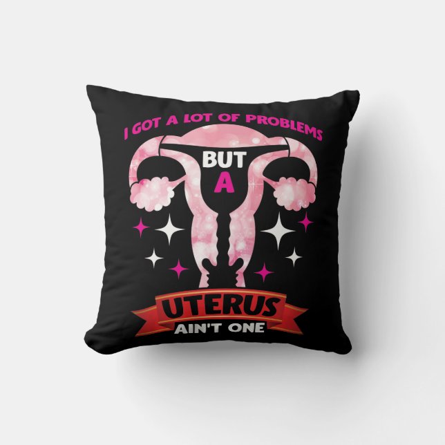 Uterus Removal Hysterectomy Surgery Survivor Throw Pillow (Front)