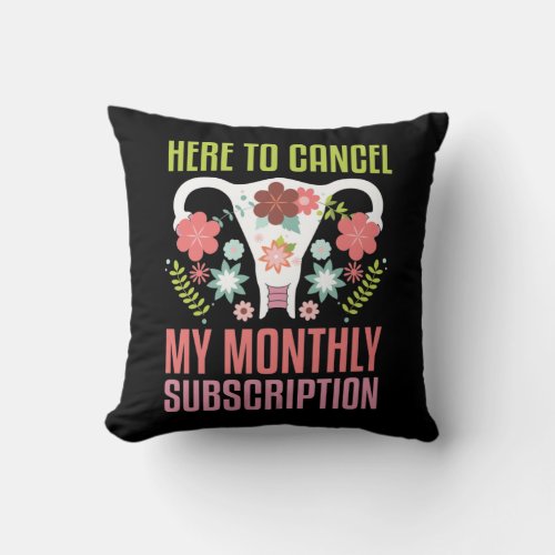 Uterus Removal Surgery support Hysterectomy Throw Pillow