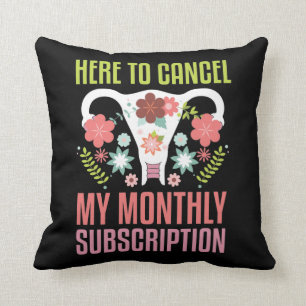 Uterus Removal Surgery support Hysterectomy Throw Pillow