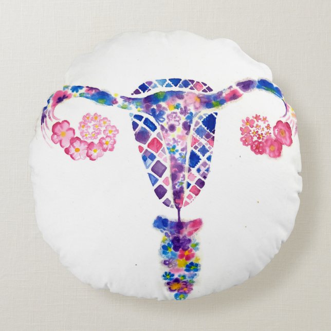 Uterus Round Pillow (Front)