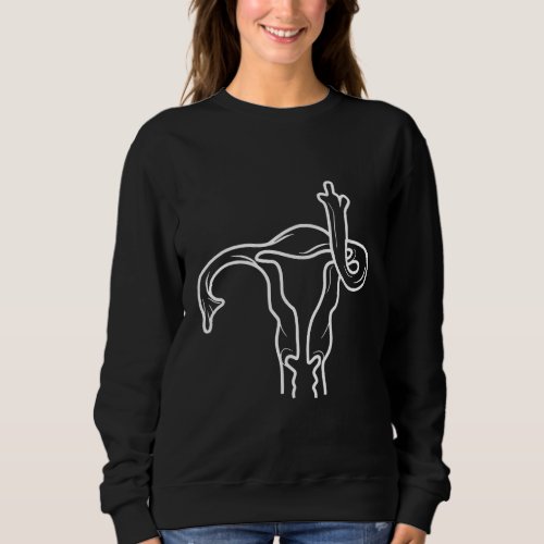 Uterus Shows Middle Finger Feminist Pro Choice Wom Sweatshirt