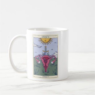 Uterus Strength Tarot Card Design Coffee Mug