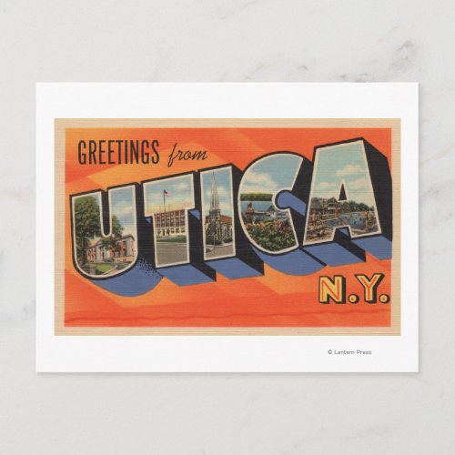 Utica New YorkLarge Letter ScenesUtica NY Postcard