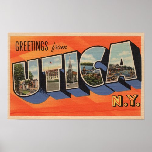 Utica New YorkLarge Letter ScenesUtica NY Poster