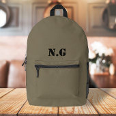 Utility Military Style Army Green Printed Backpack