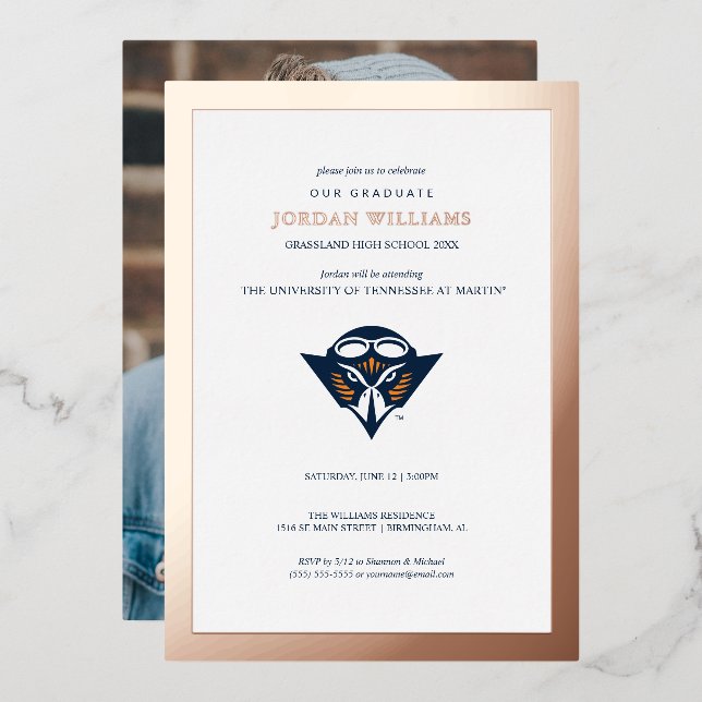 UTM Skyhawk Foil Invitation (Front/Back)