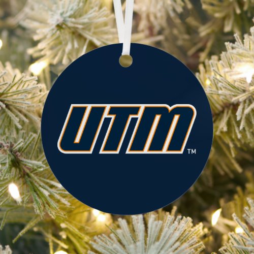 UTM Wordmark Metal Ornament