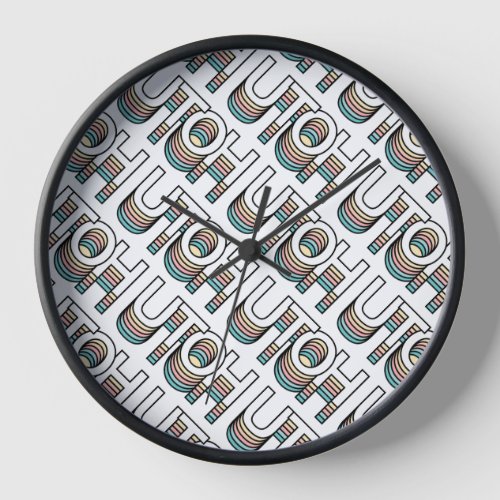 UTOH Pastel Retro Aesthetic Modern Mood Typography Clock