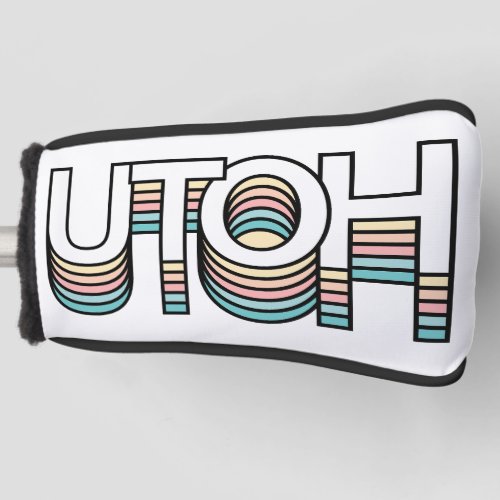 UTOH Pastel Retro Aesthetic Modern Mood Typography Golf Head Cover