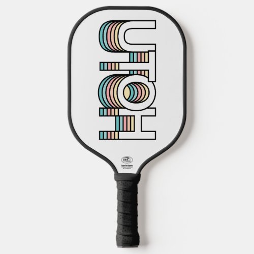 UTOH Pastel Retro Aesthetic Modern Mood Typography Pickleball Paddle