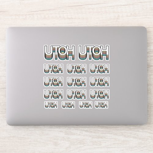 UTOH Pastel Retro Aesthetic Modern Mood Typography Sticker