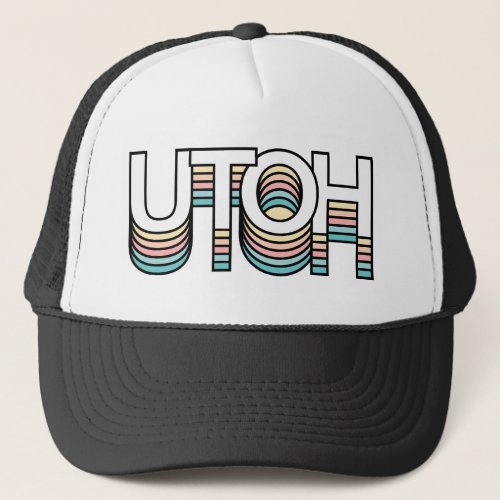 UTOH Pastel Retro Aesthetic Modern Mood Typography Trucker Hat