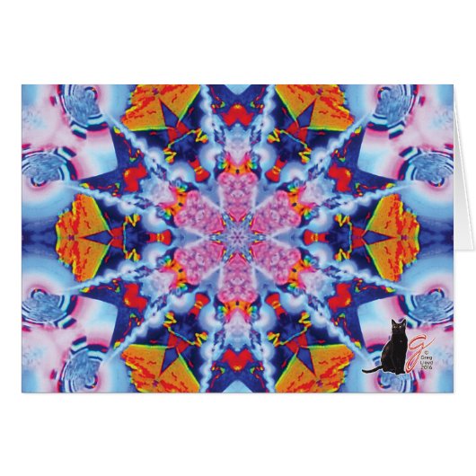 Utopia Kaleidoscope Greeting Card (Front Horizontal)