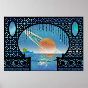 Utopia Plenisha Bungalow ~ Interplanetary Travel Poster
