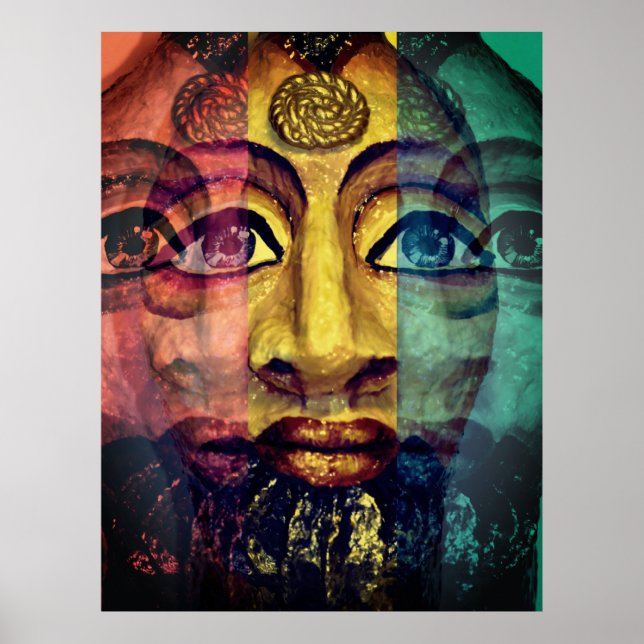 Utopian Psychedelic Egyptian Portrait Poster (Front)