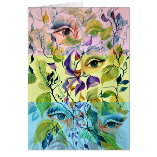 Utopian Psychedelic Surreal Eyes Design Cards (Front)