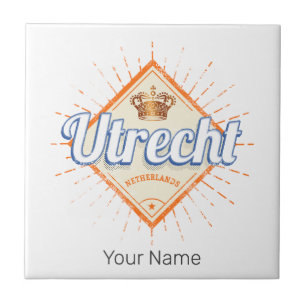 Utrecht Netherlands City Dutch Vintage Souvenir Ceramic Tile