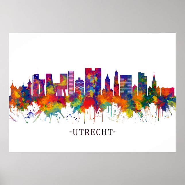 Utrecht Netherlands Skyline Poster (Front)