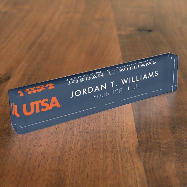 UTSA DESK NAME PLATE (Side)