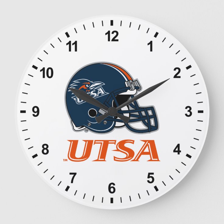 UTSA Football Helmet Large Clock Zazzle