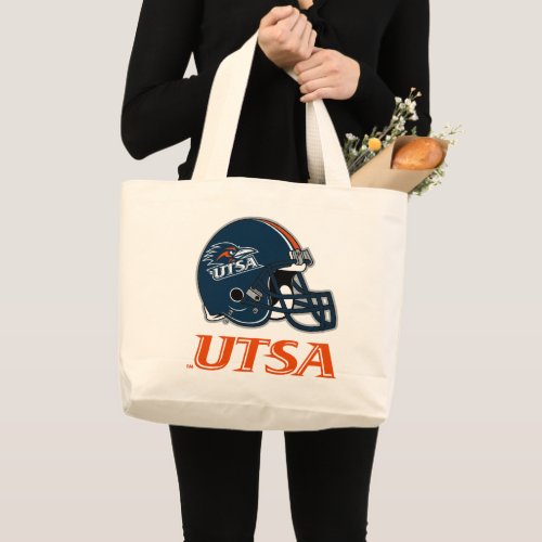 UTSA Football Helmet Large Tote Bag