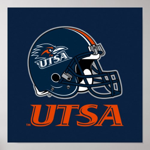 UTSA Football Helmet Poster