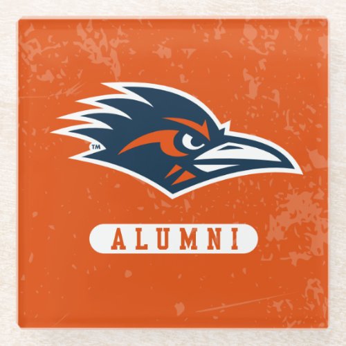 UTSA Logo Alumni Distressed Glass Coaster